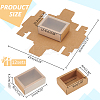 Foldable Paper Drawer Boxes with Clear Plastic Cover CON-WH0095-68B-05-2
