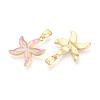 Brass with Enamel Pendants KK-T073-63A-G-2