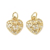 Brass Micro Pave Cubic Zirconia Pendants KK-I379-15G-02-1
