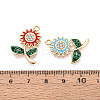 Alloy Rhinestone & Enamel Pendants ENAM-T024-34M-G-3