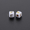Opaque White Acrylic Beads MACR-Q242-010F-2