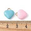 Alloy Enamel Heart Charms PALLOY-E775-09G-3
