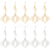 12Pcs 2 Colors Ion Plating(IP) 201 Stainless Steel Big Pendants STAS-UN0056-60-1