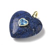 Dyed Natural Lapis Lazuli Pendants G-C274-04G-2