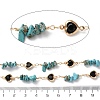 Handmade Brass Glass Square Link Chains CHC-F019-11G-06-3