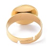 Ion Plating(IP) Adjustable 304 Stainless Steel Finger Rings Components STAS-P291-01C-G-3
