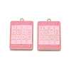 Rack Plating Alloy Enamel Pendants LS-ENAM-N056-430A-1