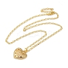 Brass Micro Pave Clear Cubic Zirconia Pendant Necklaces for Women NJEW-S429-05G-01-2