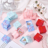 24Pcs 4 Colors Valentines Day Presents Packages Cardboard Ring Boxes CBOX-SP0001-02-3