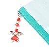 Fairy Charm Drop Alloy Bookmark with Beads for Booklover AJEW-JK00175-3