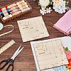2Pc Square Wooden Crochet and Knitting Gauge DIY-BC0014-02-5