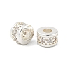 Brass Micro Pave Cubic Zirconia Beads KK-R219-24S-1