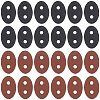50Pcs 2 Colors 2-Hole PU Leather Buttons BUTT-CL0001-05A-7