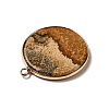 Natural Picture Jasper Pendants G-A213-01G-07-3