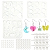 DIY Mixed Shapes Charm Pendant Silicone Molds for DIY Earring Making DIY-YW0009-42-1