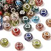 Handmade Gold Sand Lampwork European Large Hole Rondelle Beads LPDL-M005-M-1