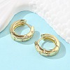 Clear Cubic Zirconia Star Hoop Earrings EJEW-C022-01G-5