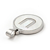 304 Stainless Steel with White Shell Pendants STAS-G268-01U-P-3