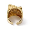 Black Cubic Zirconia Ski Slope Open Cuff Ring LS-RJEW-M144-13G-3