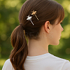 8Pcs 2 Colors Iron & Alloy Hair Bobby Pins PHAR-HY0001-10-5
