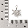 Christmas Theme Brass Micro Pave Cubic Zirconia Charms KK-P278-06P-3