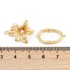 Brass Micro Pave Clear Cubic Zirconia Fold Over Clasps LS-KK-U043-17G-3