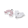 Alloy Pink Rhinestone Pendants PALLOY-E775-15P-2