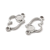Non-Tarnish 304 Stainless Steel Cabochon Connector Settings LS-STAS-B032-11P-3