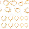 10Pcs 5 Styles Brass Hoop Earring Finding KK-TA0002-52-1