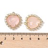 Natural Rose Quartz Faceted Heart Pendants G-I382-03G-02-3