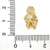 Rack Plating Brass Micro Pave Cubic Zirconia European Beads KK-Z081-07-3
