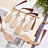 GOMAKERER 8Pcs 8 Style Ancient Musical Instrument Pipa Chinese Style Bookmark with Tassels for Book Lover AJEW-GO0001-13-7