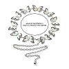 Butterfly Link Chain Waist Chains with Resin AJEW-CJC0006-02AS-2