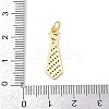 Brass Micro Pave Clear Cubic Zirconia Pendants KK-P339-21G-02-3