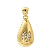 Rack Plating Brass Micro Pave Cubic Zirconia Pendants KK-L226-102G-N-1