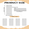 12Pcs 304 Stainless Steel Rectangle Pendants STAS-LP0002-69-2