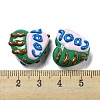Hand Painted Acrylic with Enamel Beads MACR-D031-06E-3