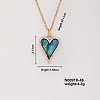 Vintage Brass Micro Pave Cubic Zirconia Heart Pendant Necklace for Women MF6183-6-1