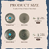 12 Sets 6 Style Flat Round Alloy Coin Screwback Rivets FIND-TA0004-02-3