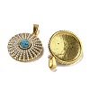 Synthetic Turquoise Pendants STAS-U024-16G-01-2