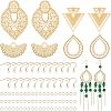 DIY Filigree Dangle Earring Making Kit DIY-UN0003-34-1