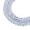 Electroplate Transparent Glass Beads Strands EGLA-N002-37-F04-3