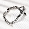 304 Stainless Steel Cuban Link Chains Bracelets BJEW-A092-05P-3