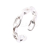 Anti-Tarnish Rhodium Plated 925 Sterling Silver Cuff Earrings EJEW-H124-05P-3