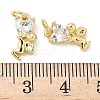 Brass Pave Cubic Zirconia Pendants KK-Z120-42G-3