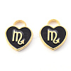 Light Gold Plated Alloy Enamel Pendants ENAM-R136-30-18-2