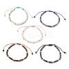 Natural Gemstone Beads Braided Bead Bracelets for Women BJEW-JB13221-2