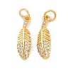 Brass Micro Pave Cubic Zirconia Pendants LS-KK-H093-01G-1