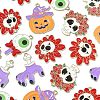 30Pcs 5 Styles Halloween Theme Alloy Enamel Pendants ENAM-CJ0005-10-3