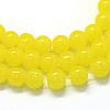 Baking Paint Imitation Jade Glass Round Bead Strands DGLA-Q021-10mm-24-1